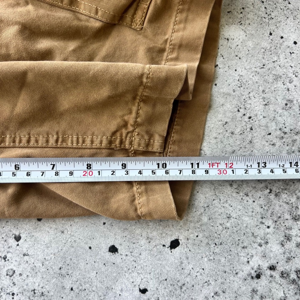 Y2K American Eagle Shorts Mens 28 Tan Khaki Cotton Multi Pocket Rugged Cargo - Picture 6 of 6